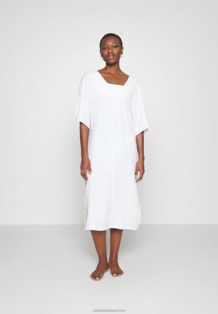 Z62T222 Women Anna Field V Front Beach Dress Maxi Dress Weiss