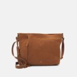 Z62T2344 Women Anna Field Leather Handbag Cognac
