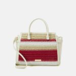 Z62T2357 Women Anna Field Handbag Off-White/Red