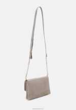 Z62T2401 Women Anna Field Leather Clutch Taupe - Image 2