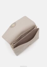 Z62T2401 Women Anna Field Leather Clutch Taupe - Image 3