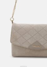 Z62T2401 Women Anna Field Leather Clutch Taupe - Image 4