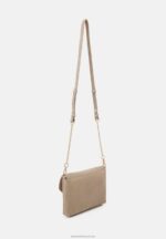 Z62T2415 Women Anna Field Leather Clutch Taupe - Image 2