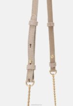 Z62T2415 Women Anna Field Leather Clutch Taupe - Image 4