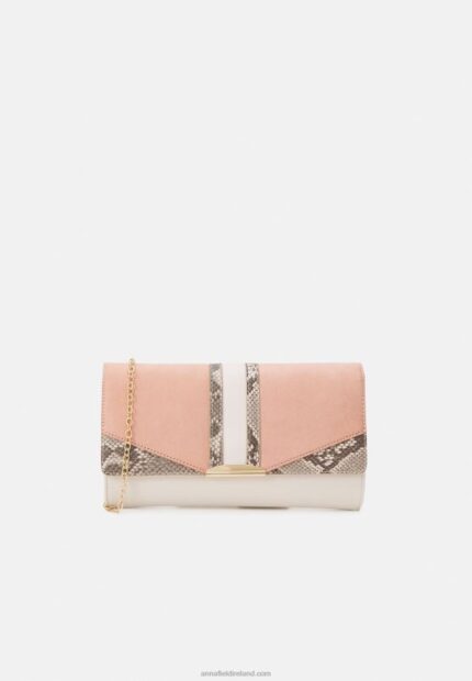 Z62T2443 Women Anna Field Clutch Offwhite/Pink