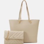 Z62T2461 Women Anna Field Set Tote Bag Beige