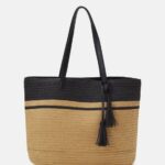 Z62T2478 Women Anna Field Tote Bag Beige/Black
