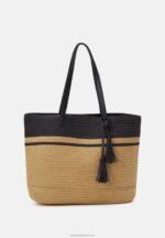 Z62T2478 Women Anna Field Tote Bag Beige/Black