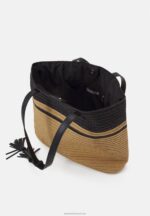 Z62T2478 Women Anna Field Tote Bag Beige/Black - Image 3