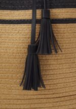 Z62T2478 Women Anna Field Tote Bag Beige/Black - Image 4