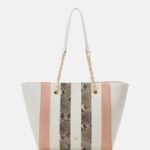 Z62T2481 Women Anna Field Tote Bag Off-White/Pink