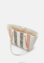 Z62T2481 Women Anna Field Tote Bag Off-White/Pink - Image 3