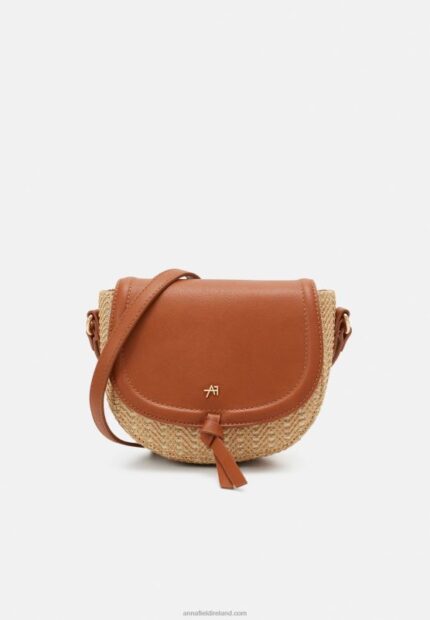 Z62T2517 Women Anna Field Across Body Bag Beige/Cognac