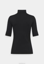 Z62T251 Women Anna Field Print T-Shirt Black - Image 2