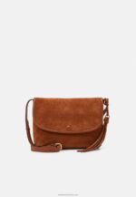Z62T2528 Women Anna Field Leather Across Body Bag Cognac