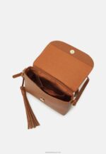 Z62T2529 Women Anna Field Leather Across Body Bag Cognac - Image 3