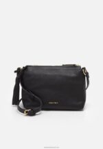 Z62T2538 Women Anna Field Leather Across Body Bag Black