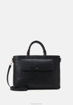 Z62T2575 Women Anna Field Leather Briefcase Black