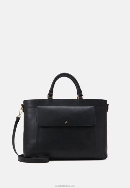 Z62T2575 Women Anna Field Leather Briefcase Black