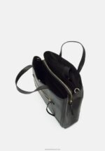 Z62T2587 Women Anna Field Leather Laptop Bag Black - Image 3