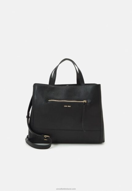 Z62T2587 Women Anna Field Leather Laptop Bag Black