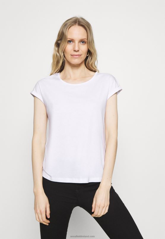 Z62T259 Women Anna Field 3 Pack Basic T-Shirt Black/White/Dark Red - Image 2