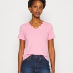 Z62T269 Women Anna Field Print T-Shirt Pink