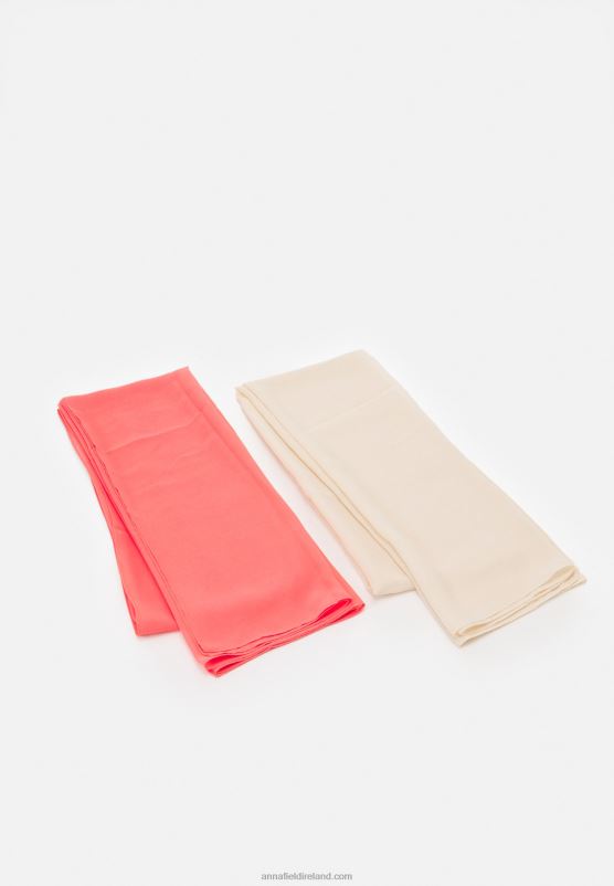 z62t2713_women_anna_field_2_pack_headscarf_pink_nude.jpg Z62T2713 Women Anna Field 2 Pack Headscarf Pink/Nude - Image 1
