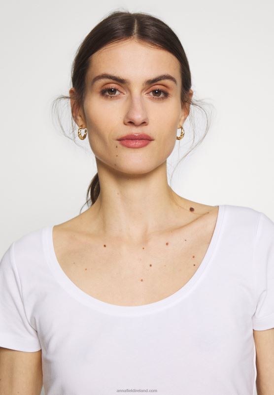 Z62T271 Women Anna Field 3 Pack Basic T-Shirt White/Navy/Light Grey Melange - Image 7