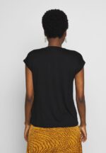 Z62T274 Women Anna Field Print T-Shirt Black - Image 3