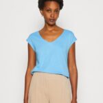 Z62T276 Women Anna Field Basic T-Shirt Blue