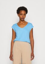 Z62T276 Women Anna Field Basic T-Shirt Blue