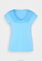 Z62T276 Women Anna Field Basic T-Shirt Blue - Image 5