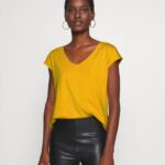 Z62T279 Women Anna Field Basic T-Shirt Golden Yellow