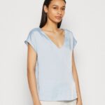Z62T282 Women Anna Field Basic T-Shirt Light Blue
