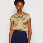 Z62T285 Women Anna Field Print T-Shirt Khaki