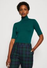 Z62T286 Women Anna Field Print T-Shirt Dark Green - Image 4