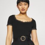 Z62T288 Women Anna Field Basic T-Shirt Black