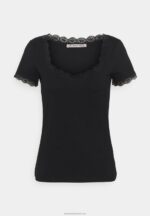 Z62T288 Women Anna Field Basic T-Shirt Black - Image 5