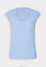 Z62T289 Women Anna Field Basic T-Shirt Blue - Image 4
