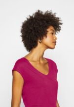 Z62T290 Women Anna Field Basic T-Shirt Berry - Image 4