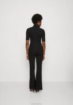 Z62T291 Women Anna Field Print T-Shirt Black - Image 3