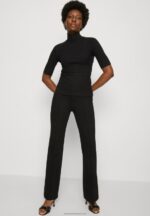 Z62T291 Women Anna Field Print T-Shirt Black - Image 4