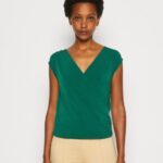 Z62T294 Women Anna Field Print T-Shirt Green