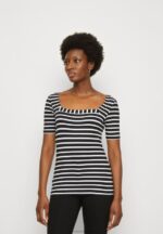 Z62T298 Women Anna Field Print T-Shirt Black/White