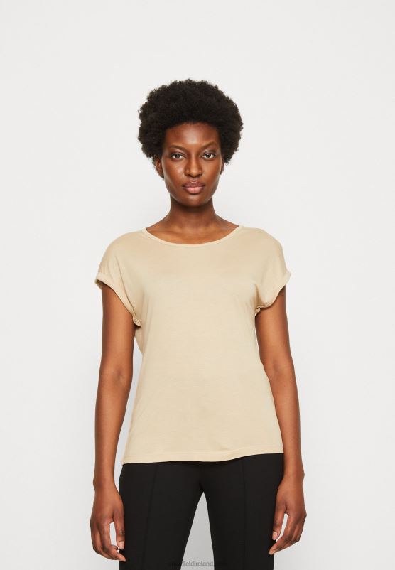 Z62T301 Women Anna Field 3 Pack Basic T-Shirt Beige/Off-White/Red - Image 2
