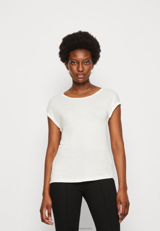 Z62T301 Women Anna Field 3 Pack Basic T-Shirt Beige/Off-White/Red - Image 4