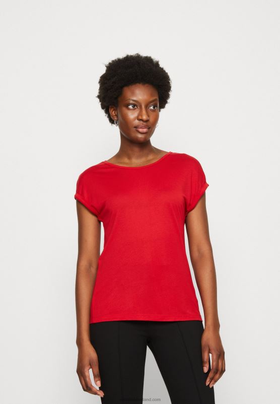 Z62T301 Women Anna Field 3 Pack Basic T-Shirt Beige/Off-White/Red - Image 5