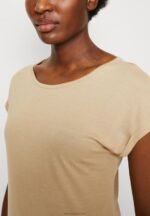 Z62T301 Women Anna Field 3 Pack Basic T-Shirt Beige/Off-White/Red - Image 8