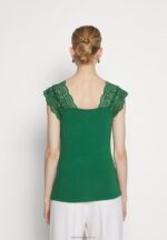 Z62T302 Women Anna Field Print T-Shirt Dark Green - Image 3